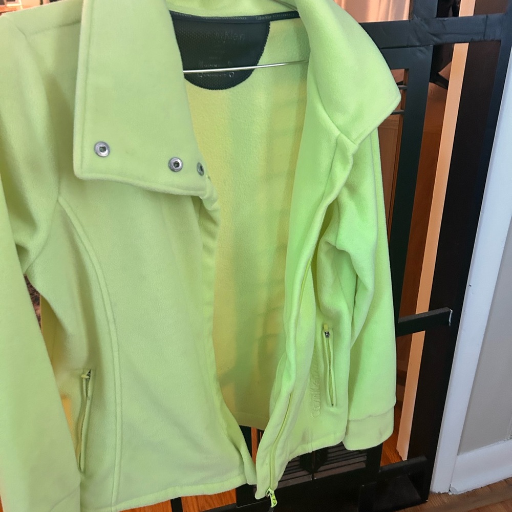 Calvin Klein Performance Neon Yellow Utility Jacket - Picture 2 of 5